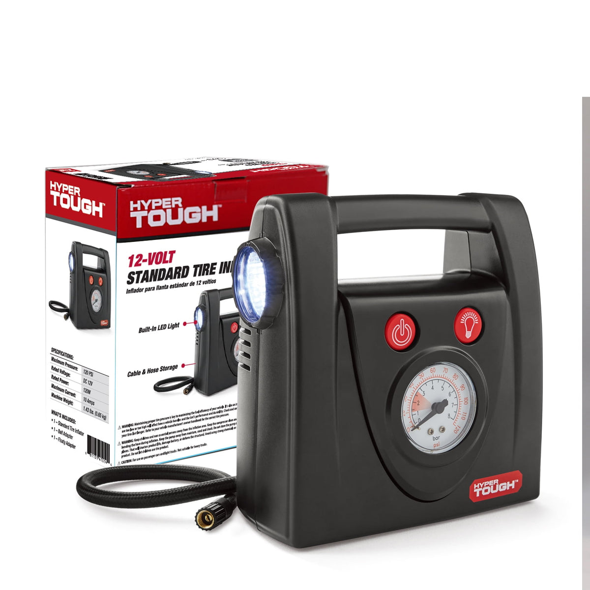 Hyper Tough 12V tire inflator, view 2