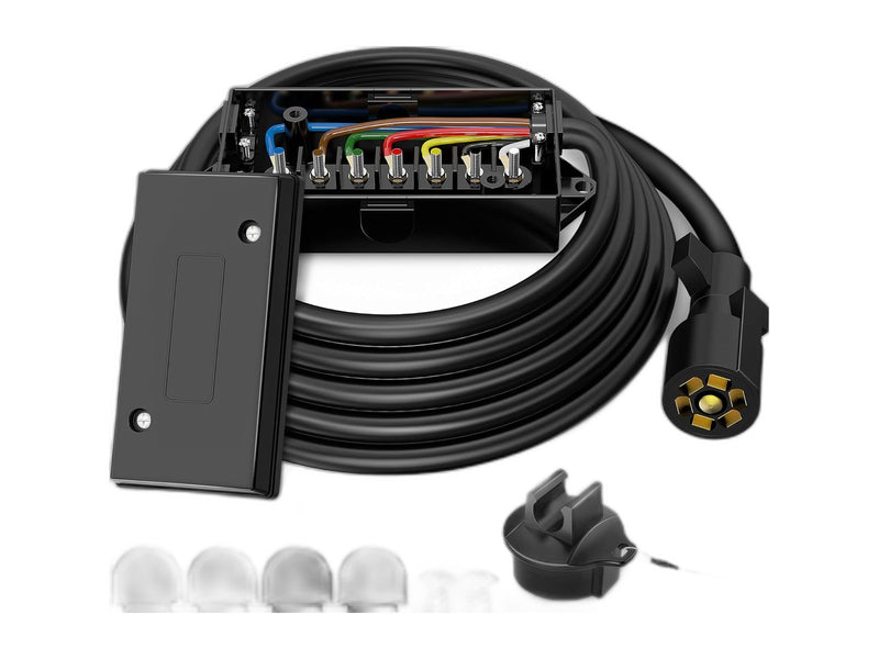 7 way trailer plug cord with junction box