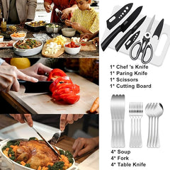 Camping Kitchen Utensil Set 35-Piece Stainless Steel