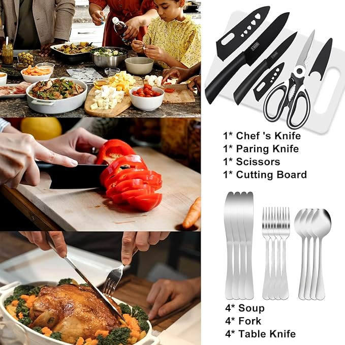 Camping Kitchen Utensil Set 35-Piece Stainless Steel