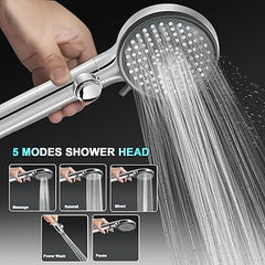 High Pressure RV Shower Head 5-Mode with Hose