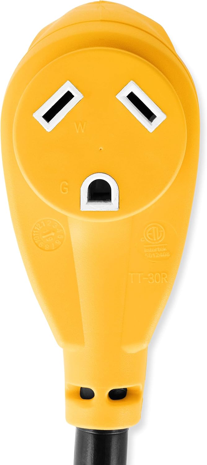 Camco Power Grip Dogbone Adapter, 15A Male to 30A Female, 12" - view 4