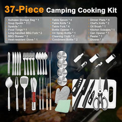 Stainless Steel Camping Utensil Set Mess Kit