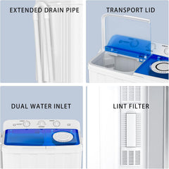 Twin tub portable washing machine 28 lb
