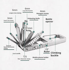 13-in-1 Stainless Steel Pocket Multitool Folding