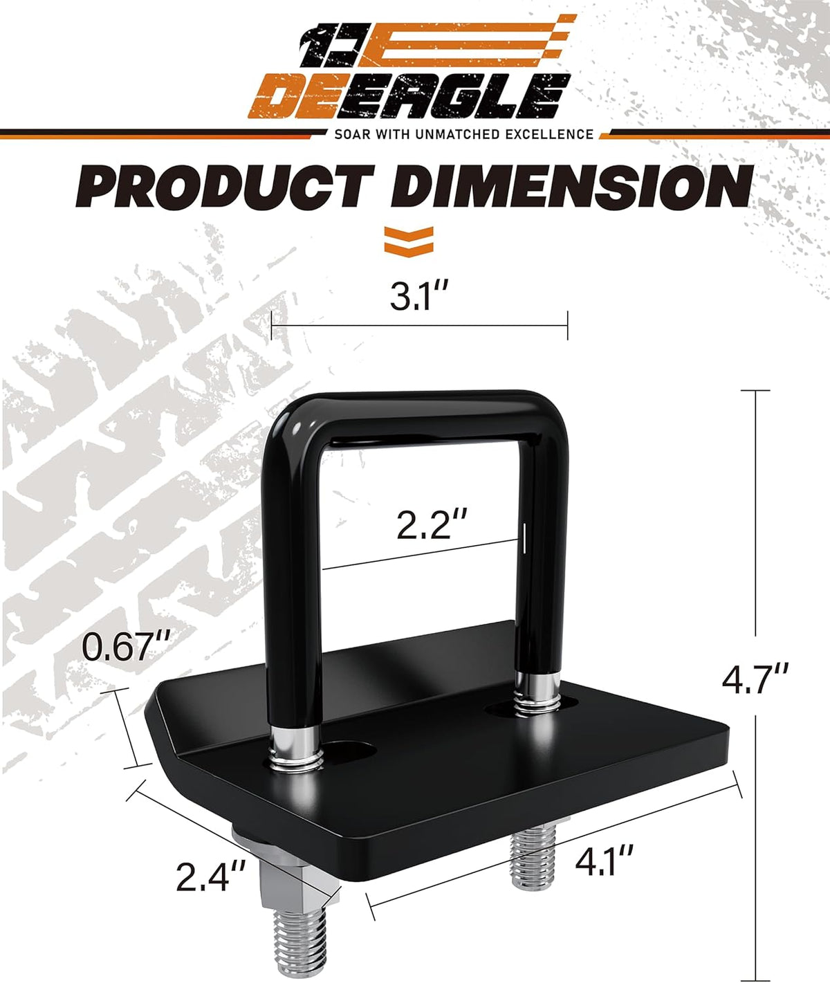 Hitch tightener anti-rattle stabilizer
