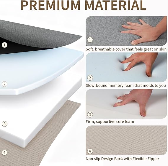 Foldable Memory Foam Mattress Twin 4" 75x38