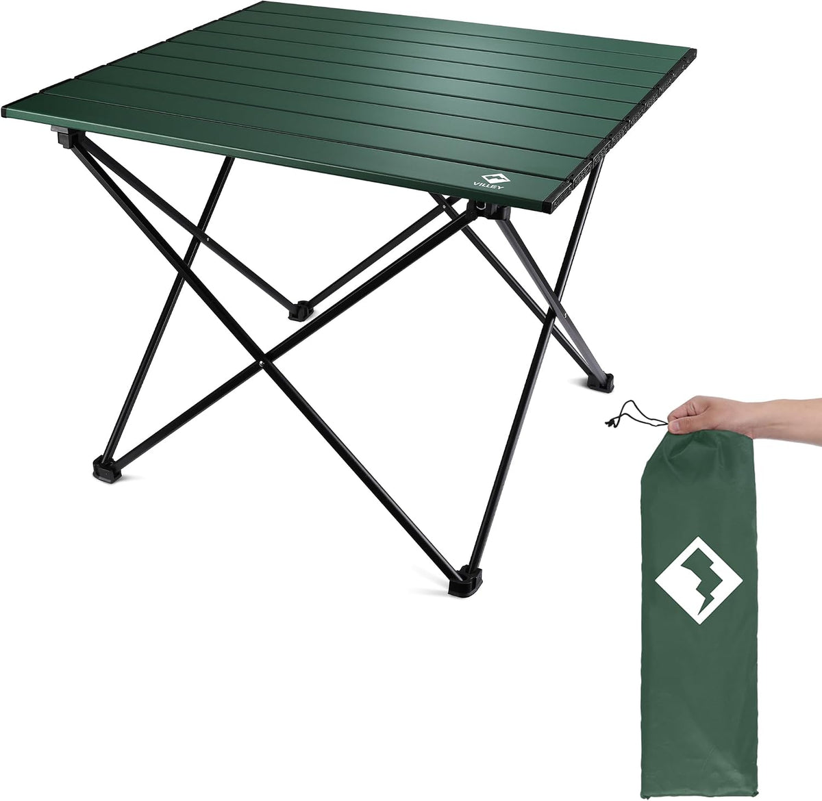 Folding aluminum camp side table