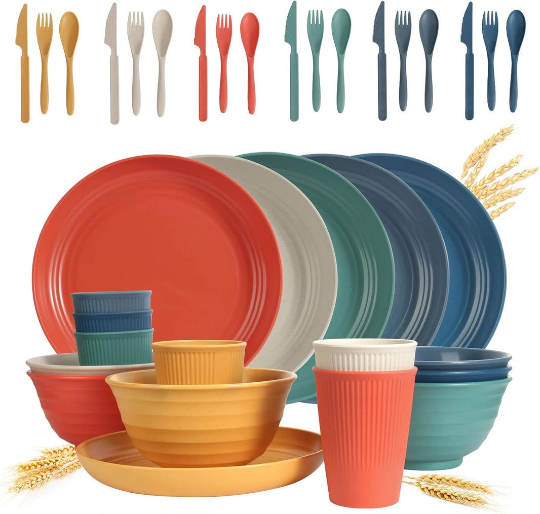 Wheat Straw Dinnerware Set 36pc – product photo