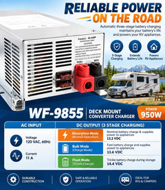 55 amp deck-mount RV converter charger