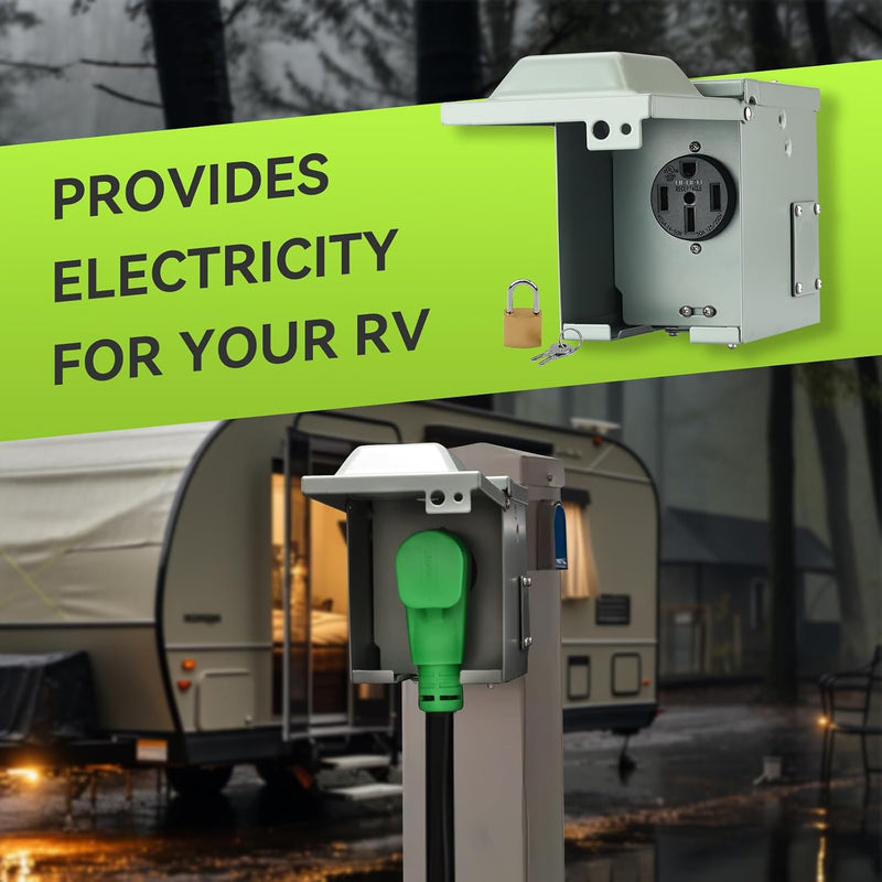 50 amp RV power outlet box