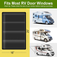 Magnetic RV door window shade