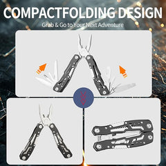 14-in-1 Tactical Locking Multitool with Folding Shovel