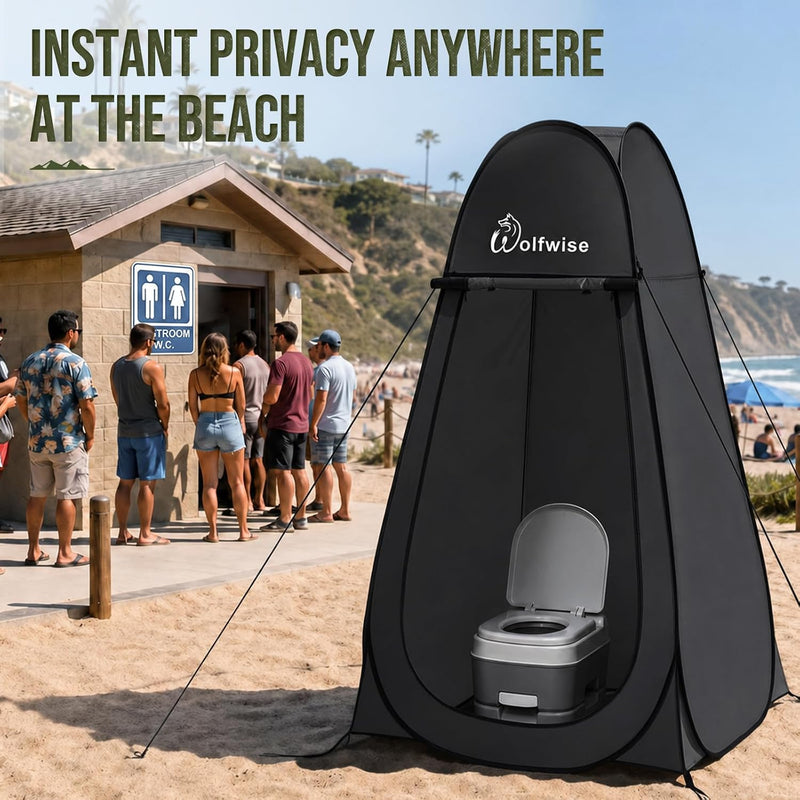 Pop-up privacy shower tent