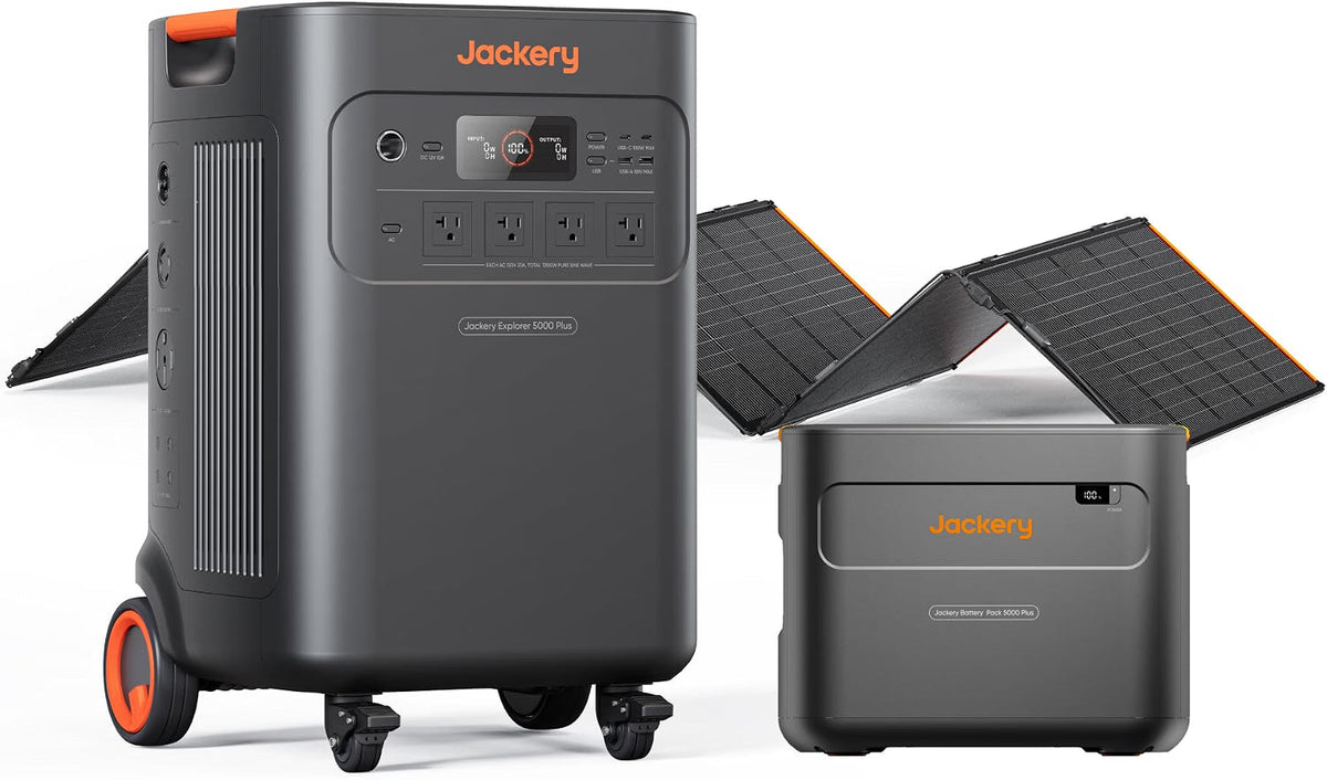 Jackery Solar Generator Explorer 5000 Plus Bundle — Jackery power station and solar bundle