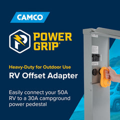 Camco Power Grip 30A to 50A Offset Adapter - view 2
