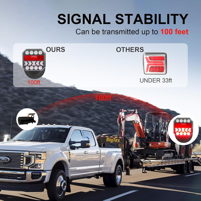 Wireless magnetic tow lights