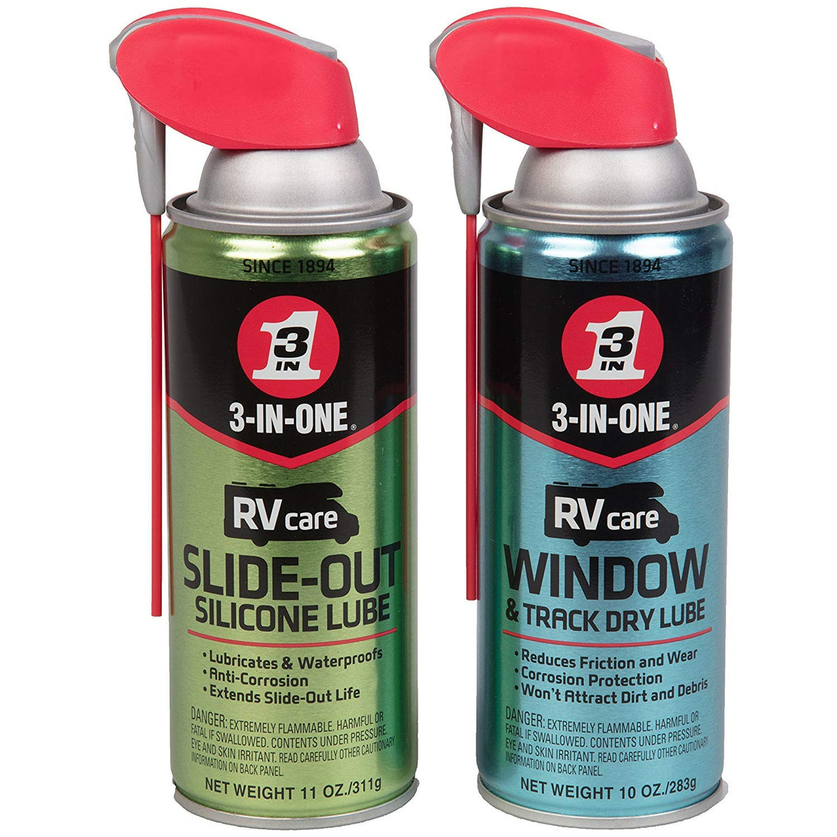 Slide-out silicone and window track lube kit