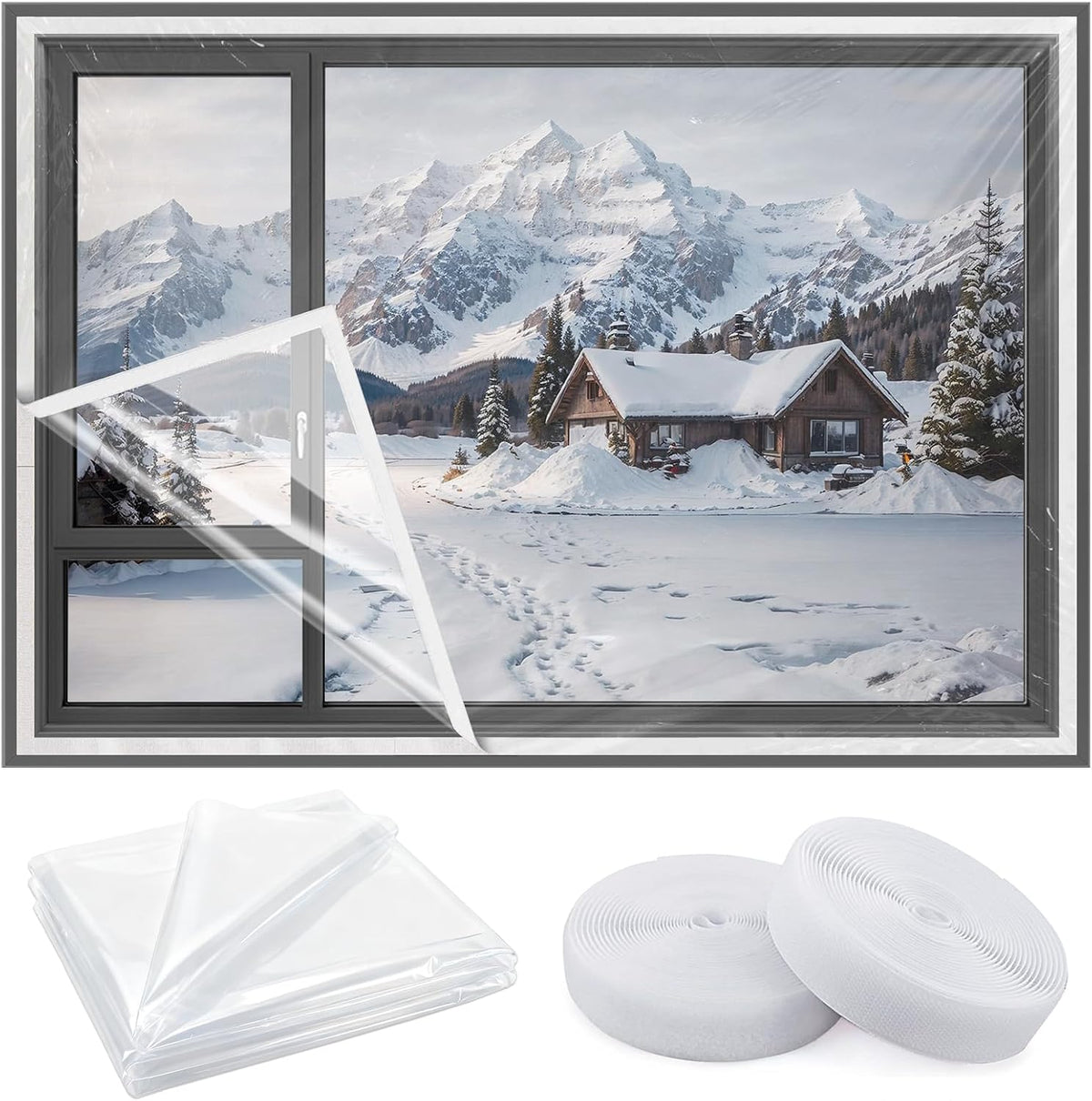 Heavy Duty Window Insulation Film 63" x 20ft – product photo
