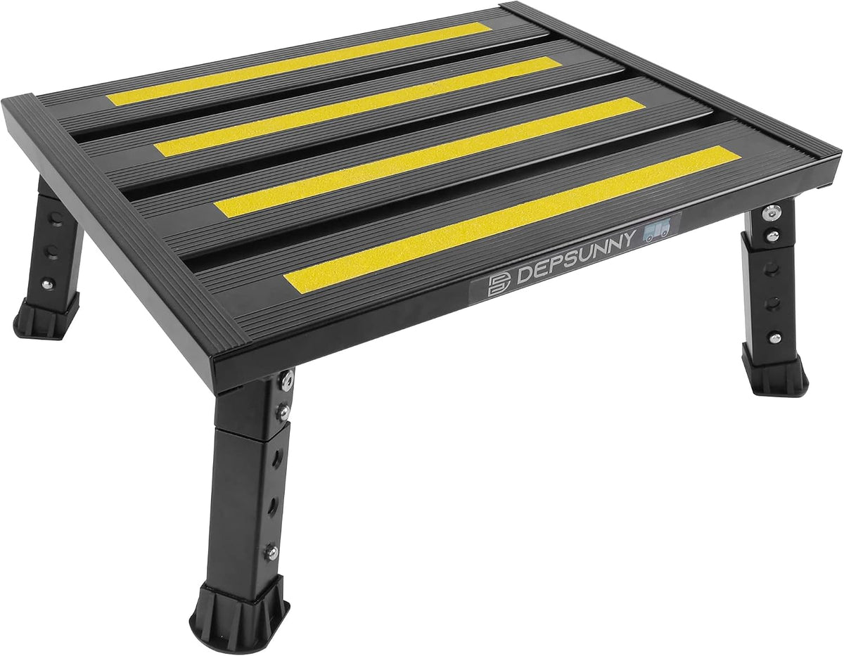 Adjustable RV step stool