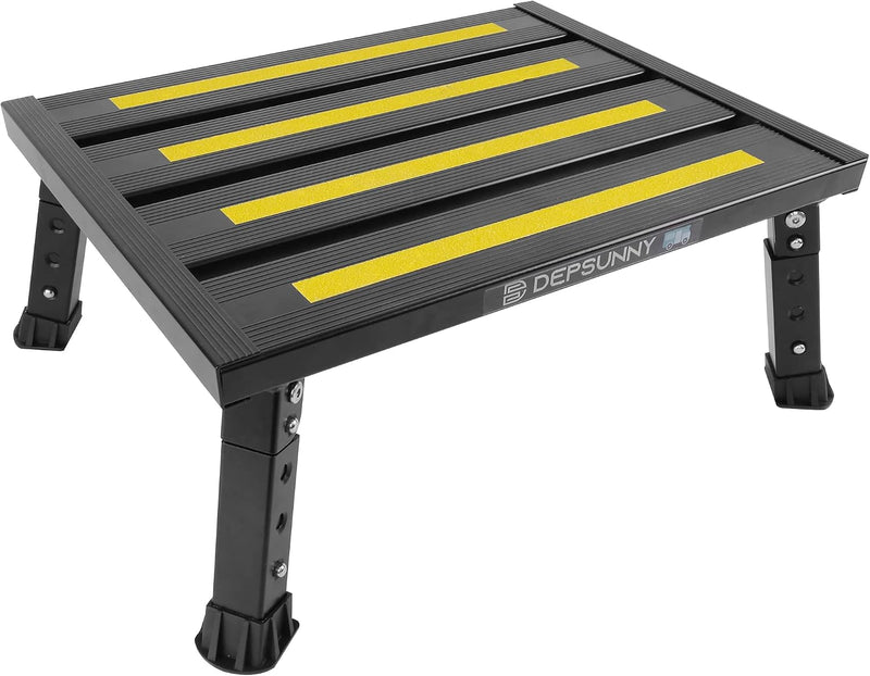 Adjustable RV step stool