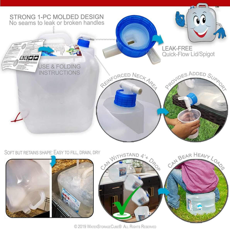 Collapsible water container 2-pack