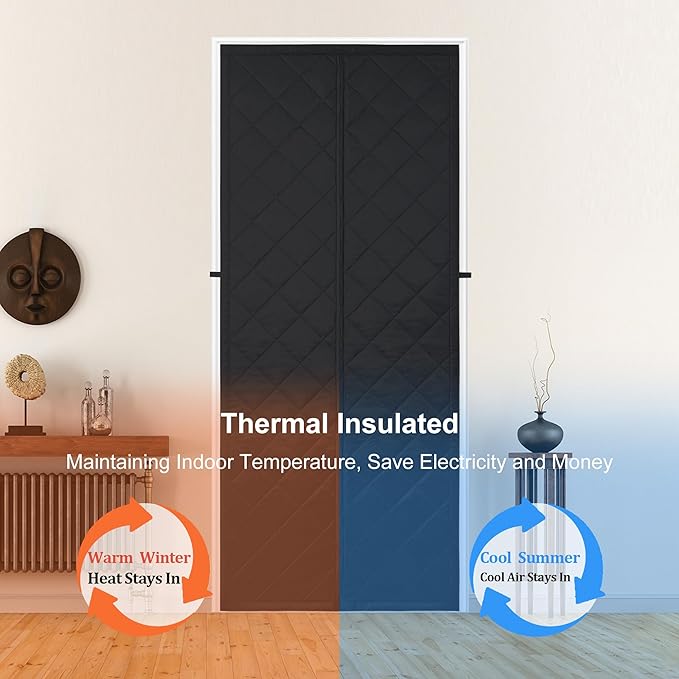 Magnetic Thermal Insulated Door Curtain Upgraded