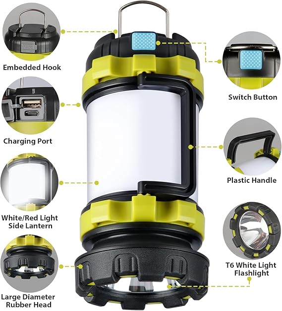 Rechargeable Camping Lantern 2-Pack 1000LM IPX5