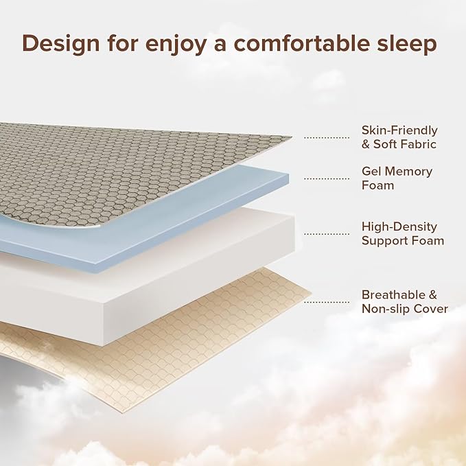 Tri-Fold Memory Foam Mattress Full 6" 73x52