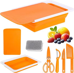 7-in-1 Collapsible Camping Sink & Cutting Board Set
