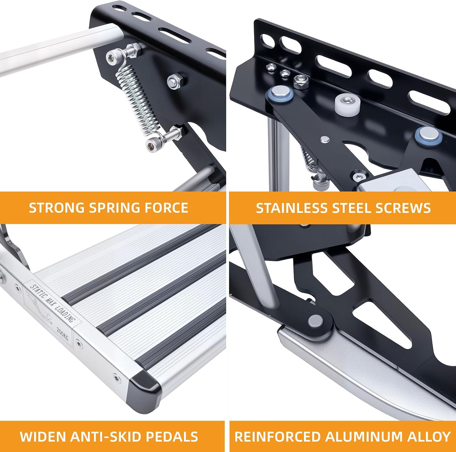 Manual RV step folding action