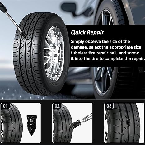 Tire Repair Rubber Nail Kit 2-Size 20pc