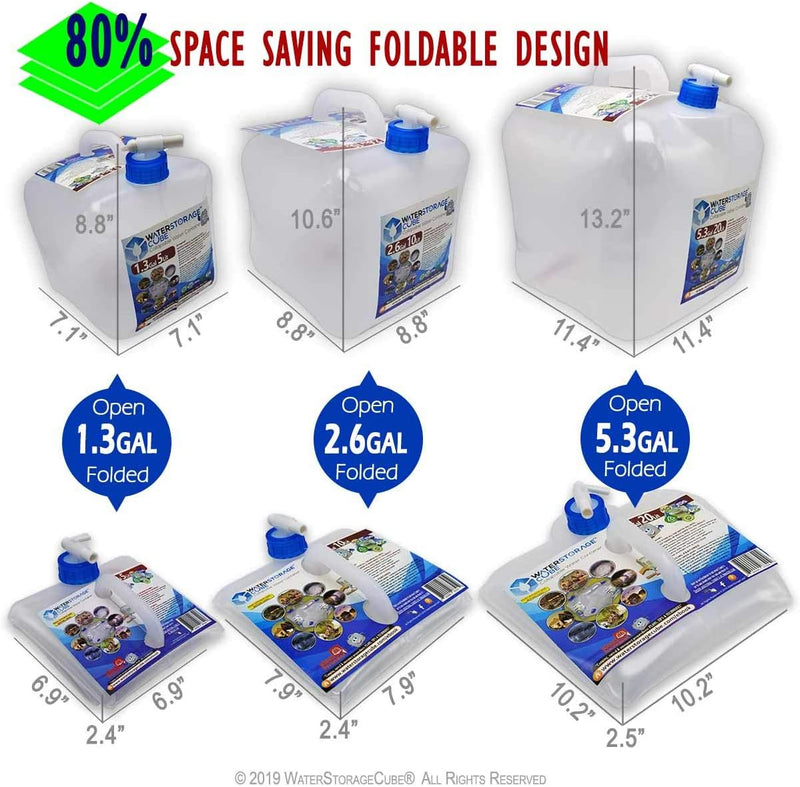 Collapsible water container 2-pack