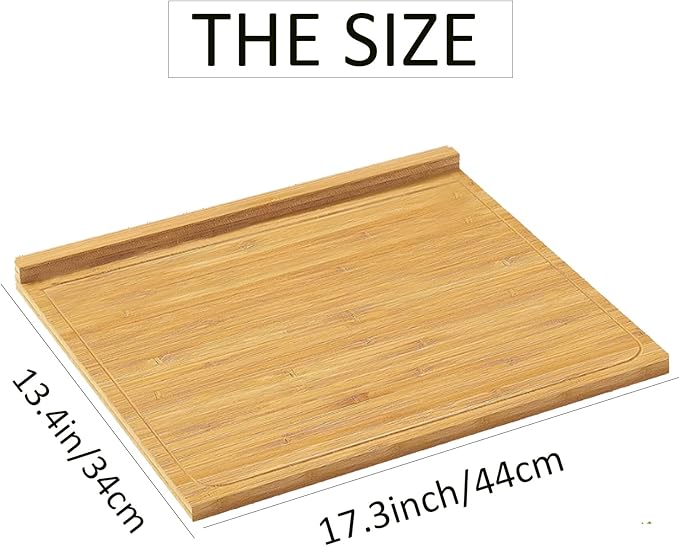 Bamboo Over-Counter Sink Cutting Board 17.3"x13.4"