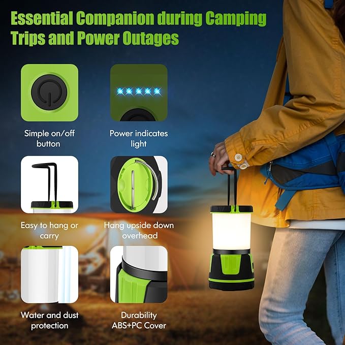 Rechargeable LED Lantern 3000LM 7500mAh IP54
