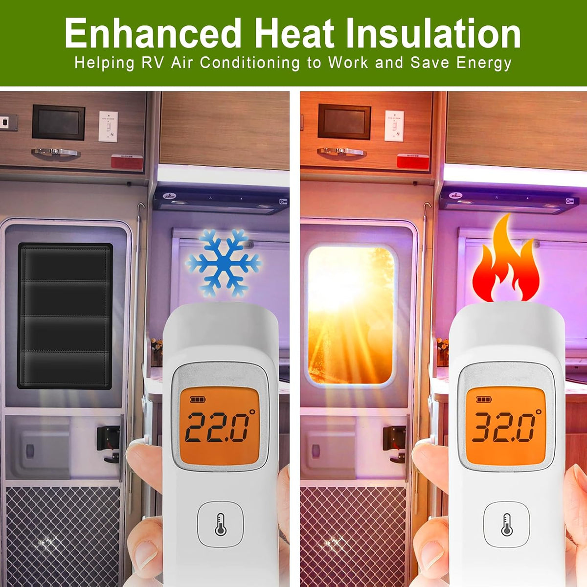 Magnetic RV door window shade