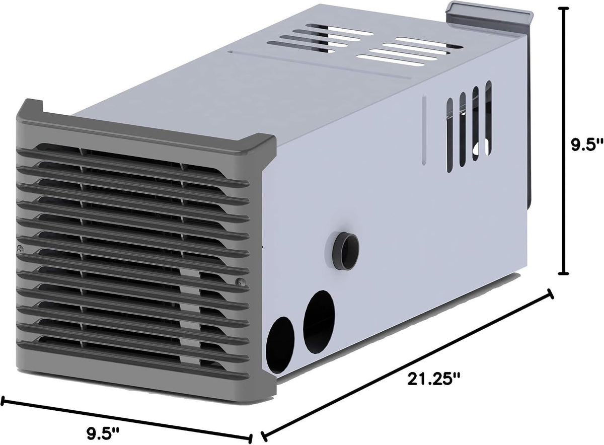 RV furnace dimensions, 21.25 x 9.5 x 9.3 in