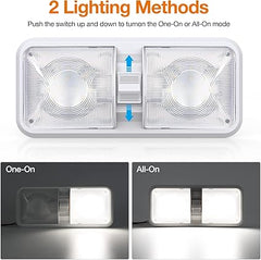 RV Interior LED Ceiling Light 12V 1000LM 4-Pack