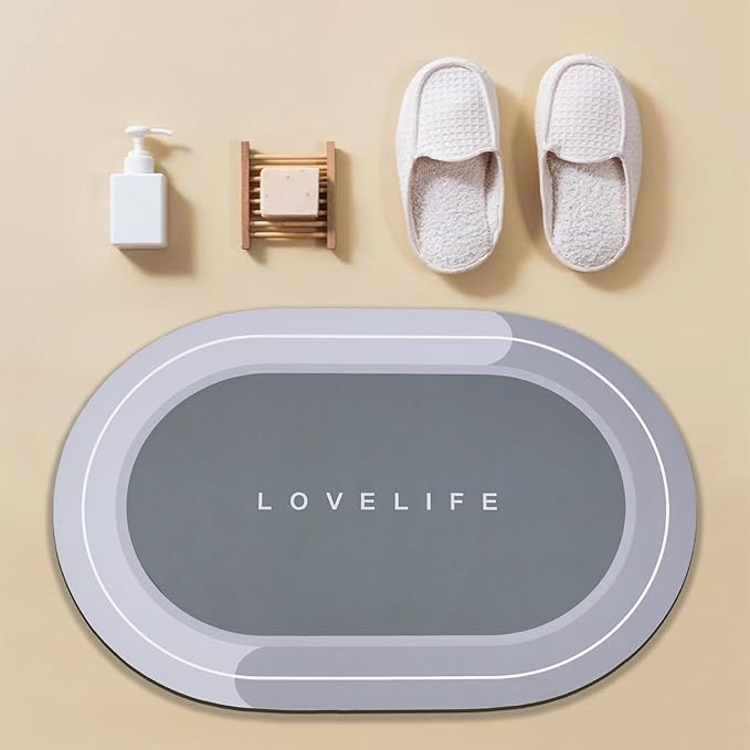 Quick-Dry Non-Slip Bath Mat Oval – RV Parts Giant