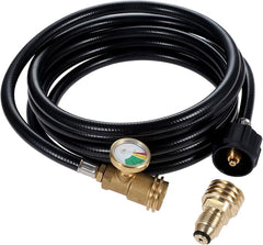 12ft Propane Extension Hose with Gauge POL to QCC1