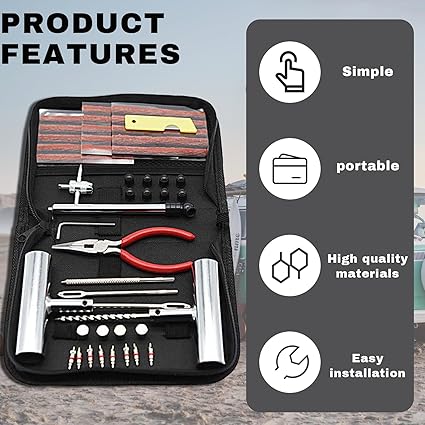 Tire Plug Kit 45pc Heavy Duty