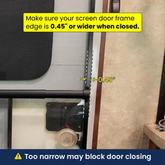 RV screen door grab bar