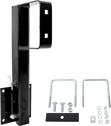 Folding Spare Tire Carrier for RV - Heavy Duty Steel Trailer Spare Tire Mount, Compatible with 4" Square Bumpers, Securely Holds 15" and 16" Tires, Fits 5/6/8 Lug Kelsey Hayes & Fayette Wheels