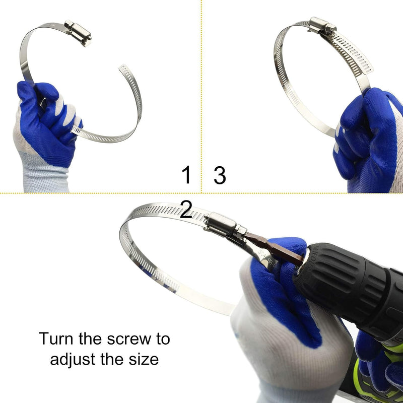 EesTeck 3" Stainless Steel Worm Drive Hose Clamps, 8-Pack – RV Parts Giant