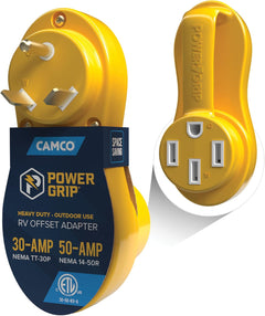 Camco Power Grip 30A to 50A Offset Adapter