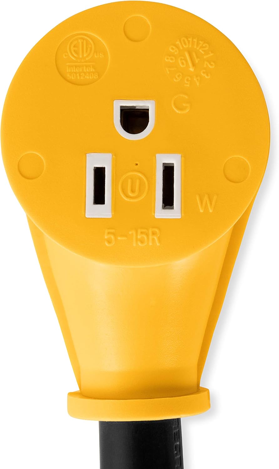 Camco Power Grip Dogbone Adapter, 30A Male to 15A Female, 12" - view 4