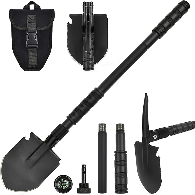 Folding Survival Camping Shovel 24" with Pickaxe – RV Parts Giant