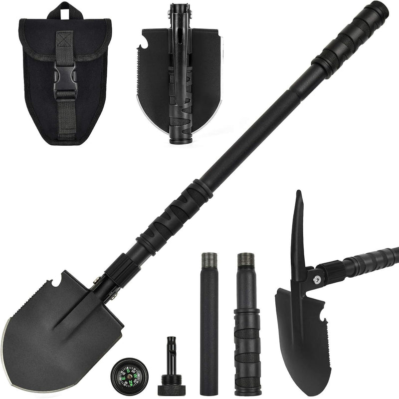 Folding Survival Camping Shovel 24" with Pickaxe – product photo