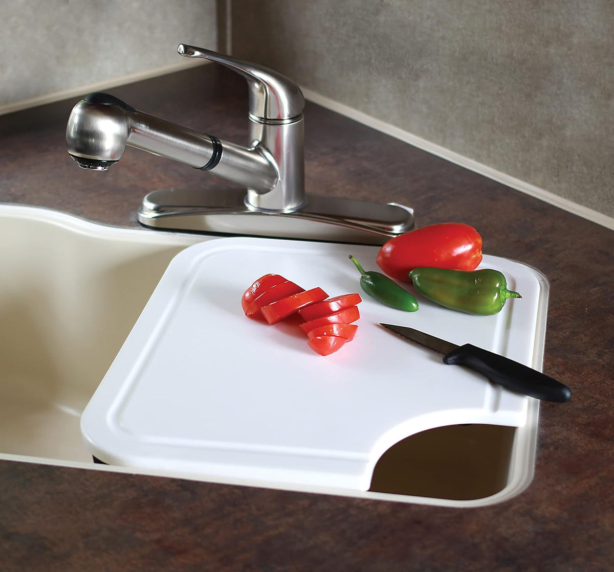 Camco Sink Mate Cutting Board, White - view 2