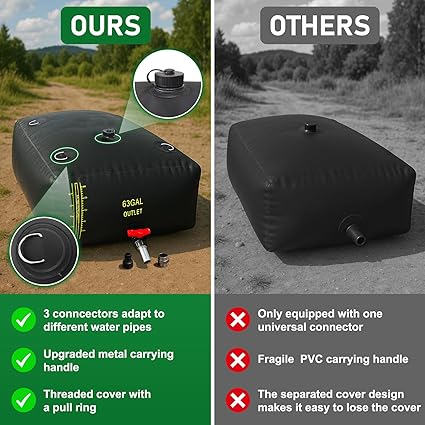 240L / 63 Gal Foldable PVC Water Bladder